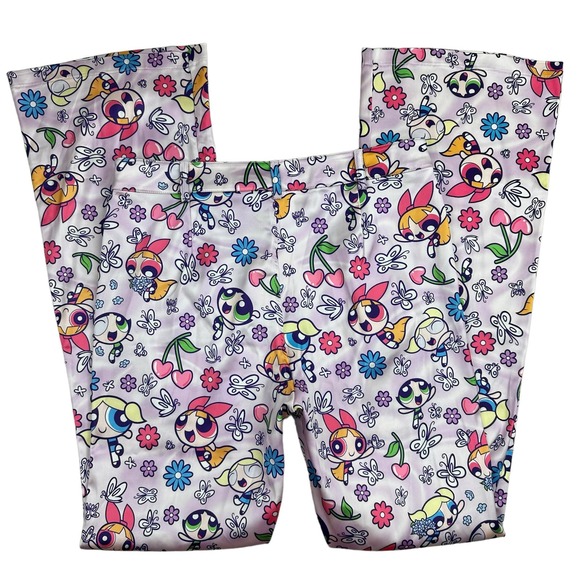 NWOT DOLLS KILL x Powerpuff Girls Flare Pants  Large Purple Satin (32x32) Goth - Picture 7 of 16